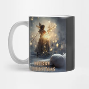 Merry Christmas Night - Xmas Angel on A Winter Evening Mug